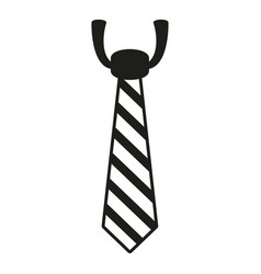 Textile Striped Tie Icon Simple Fabric