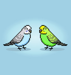 8 Bit Pixel Parakeet Animal Game Assets