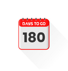 Countdown Icon 180 Days Left For Sales Promotion