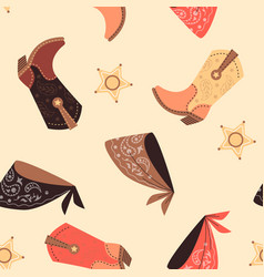 Cowboy And Cowgirl Western Seamless Pattern