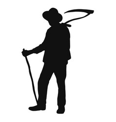 Farmer Scythe Silhouette