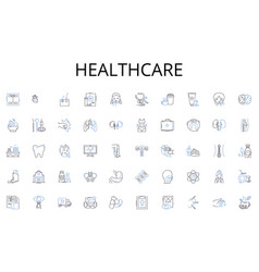 Healthcare Line Icons Collection Transaction