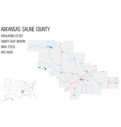 Map Of Saline County In Arkansas Usa