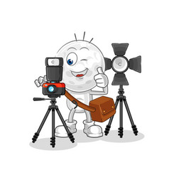 Golf Head Photographer Character Cartoon Mascot