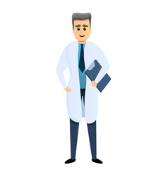 Senior Man Doctor Icon Cartoon Style