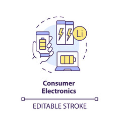 Consumer Electronics Multi Color Concept Icon