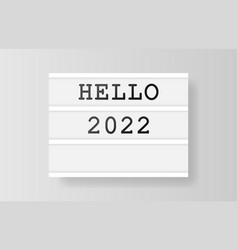 Hello 2022 Retro Advertising With Retro Lightbox