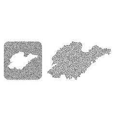 Map Shandong Province - Dot Collage