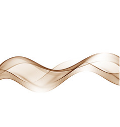 Smoky Abstract Brown Wave Flow On White Background