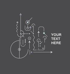 Abstract Technology Circuit Board Connect Lines