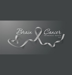 Brain Cancer Awareness Calligraphy Poster Design