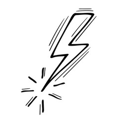 Hand Drawn Electric Lightning Thunder Doodle