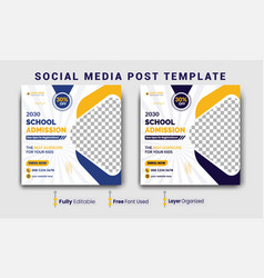 School Admission Social Media Cover Banner Design