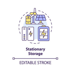 Stationary Storage Multi Color Concept Icon