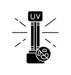 Uv Light Disinfection Black Glyph Icon