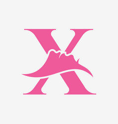 Woman Face Logo On Letter X Beauty Spa Symbol