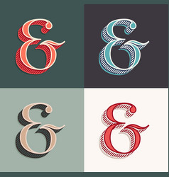 Ampersand Sign Logo In Classic Three-dimensional