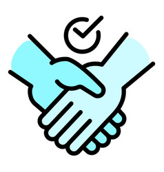 Frienship Handshake Icon Outline Style