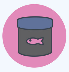 Icon Canned Fish Food - Color Mate Style - Simple