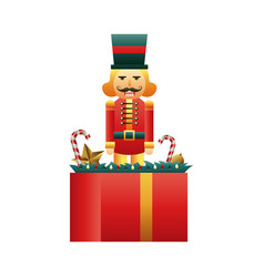 Nut Cracker Soldier Christmas Toy In Giftbox