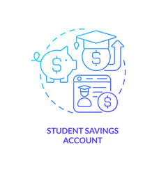 Student Savings Account Blue Gradient Concept Icon