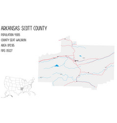 Map Of Scott County In Arkansas Usa