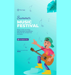 Summer Music Festival Portrait Template