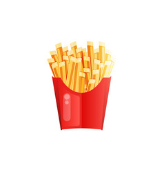 French Fries At White Background