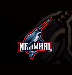 Narwhal Mascot Sport Logo Design