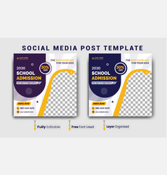 School Admission Social Media Cover Banner Design