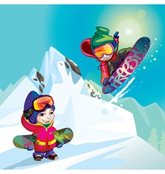 Cartoon snowboarder Royalty Free Vector Image - VectorStock