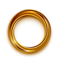 Golden Shining Circle Text Frame