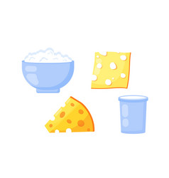 Set Of Dairy Products Concept