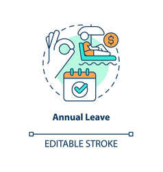 Annual Leave Concept Icon