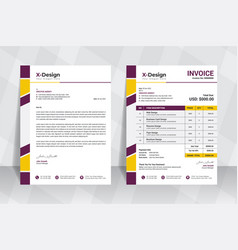 Corporate Business Letterhead And Invoice