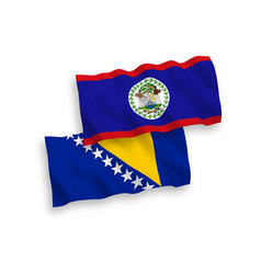 Flags Of Belize And Bosnia And Herzegovina