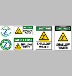 Water Safety First Sign - Shallow Water