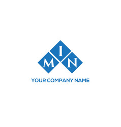 Min Letter Logo Design On White Background