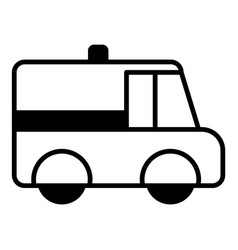 Police Van Flat Icon Isolated On White Background