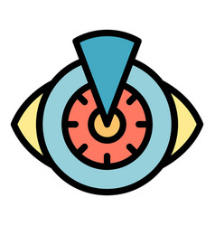 Optical Eye Icon Flat