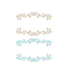 Wedding Ornamental Frames Brown Blue Collection