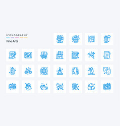 25 Fine Arts Blue Icon Pack