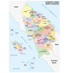 Admin Map Indonesian Province North Sumatra