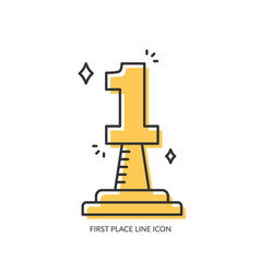 First Place Line Icon