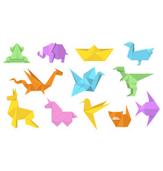 Japanese Origami Animals Flat Set