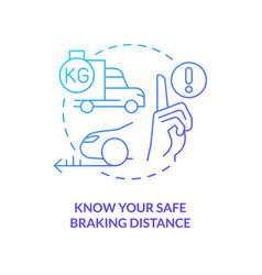 Know Your Safe Braking Distance Blue Gradient