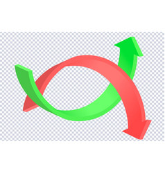 3d Arrow Round Icon On Transparent