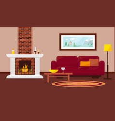 Cozy Livingroom With Fireplace