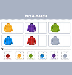 Education Game For Children Cut And Match