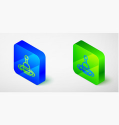 Isometric Line Fishing Float In Water Icon